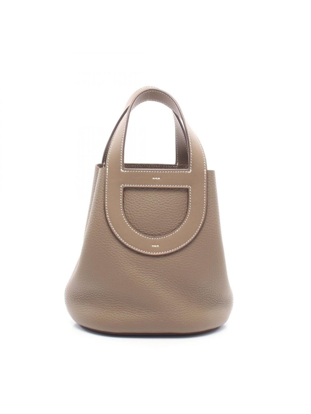 Hermes Handbag In The Loop 18 Etoupe Leather